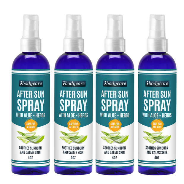 After Sun Spray with Aloe and Herbs, Premium Skin Spray, 4oz