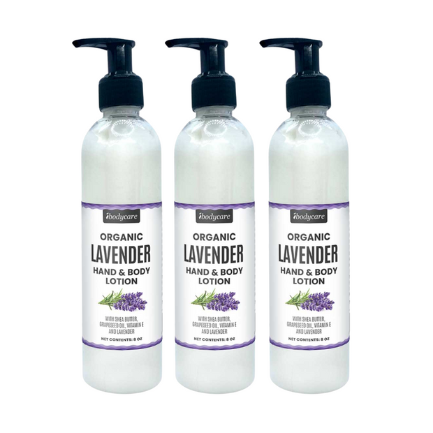 Lavender Organic Lotion 3-Pack Gift Box Set