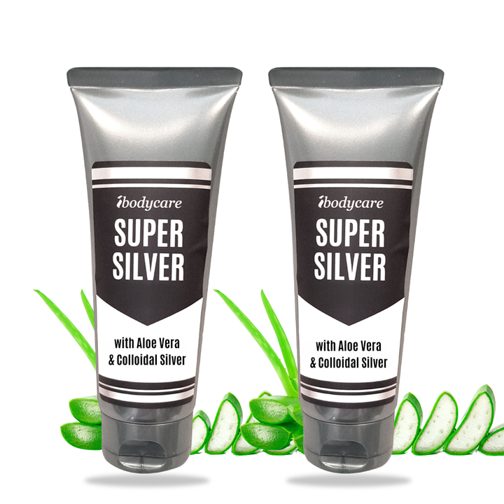 Wellness - Ibodycare Super Silver Colloidal Silver Gel Nano-Silver 45 PPM Skin Gel For Skin Comfort & Wellness, Healing, Moisturizing, And Soothing - 4 Oz