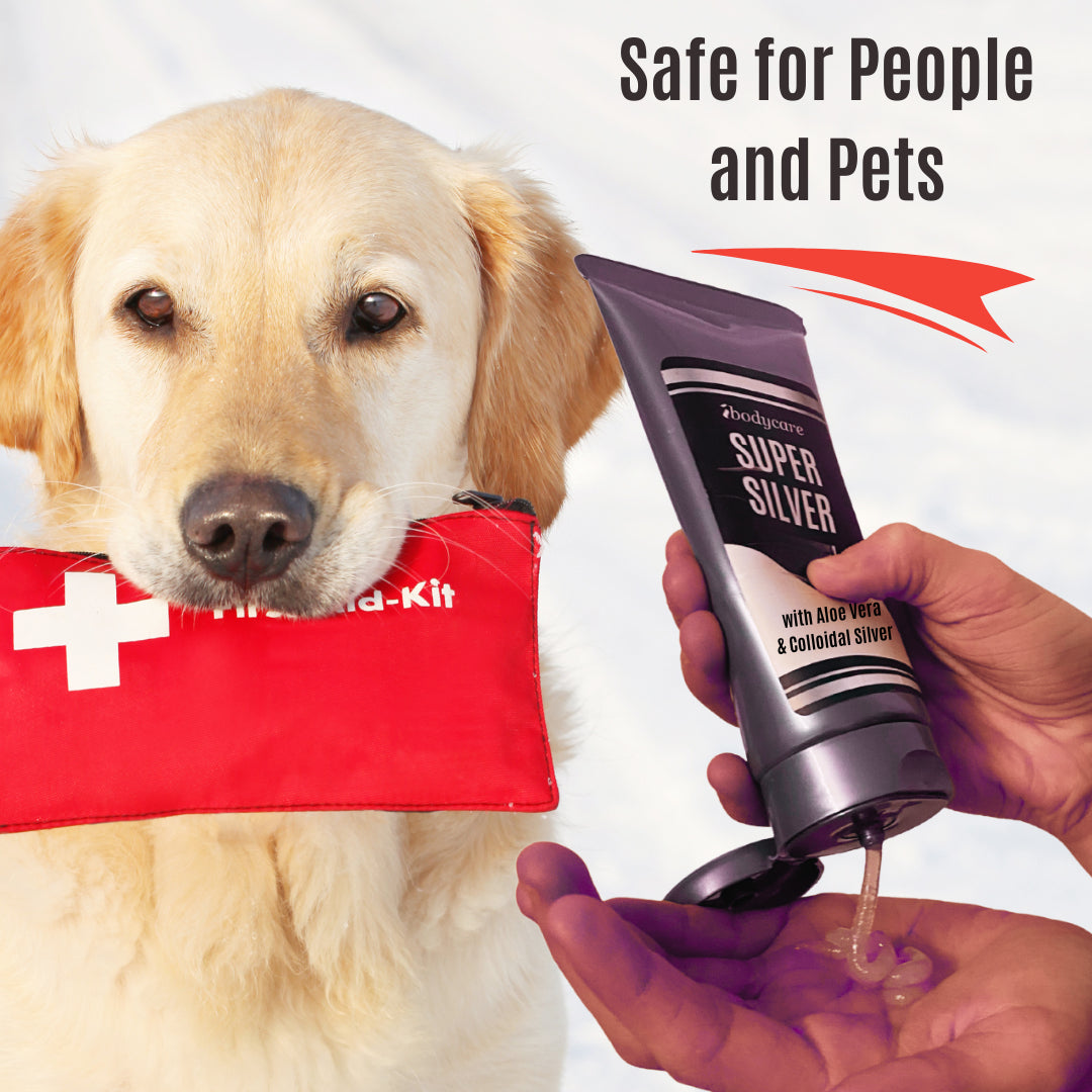 Wellness - Ibodycare Super Silver Colloidal Silver Gel Nano-Silver 45 PPM Skin Gel For Skin Comfort & Wellness, Healing, Moisturizing, And Soothing - 4 Oz