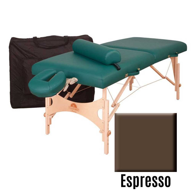 Oakworks Aurora Professional Portable Massage Table Package Espresso