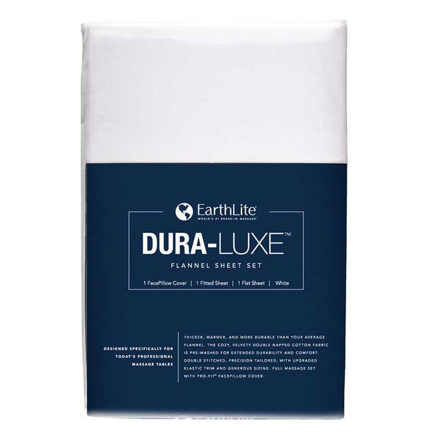 dura luxe flannel sheet set white