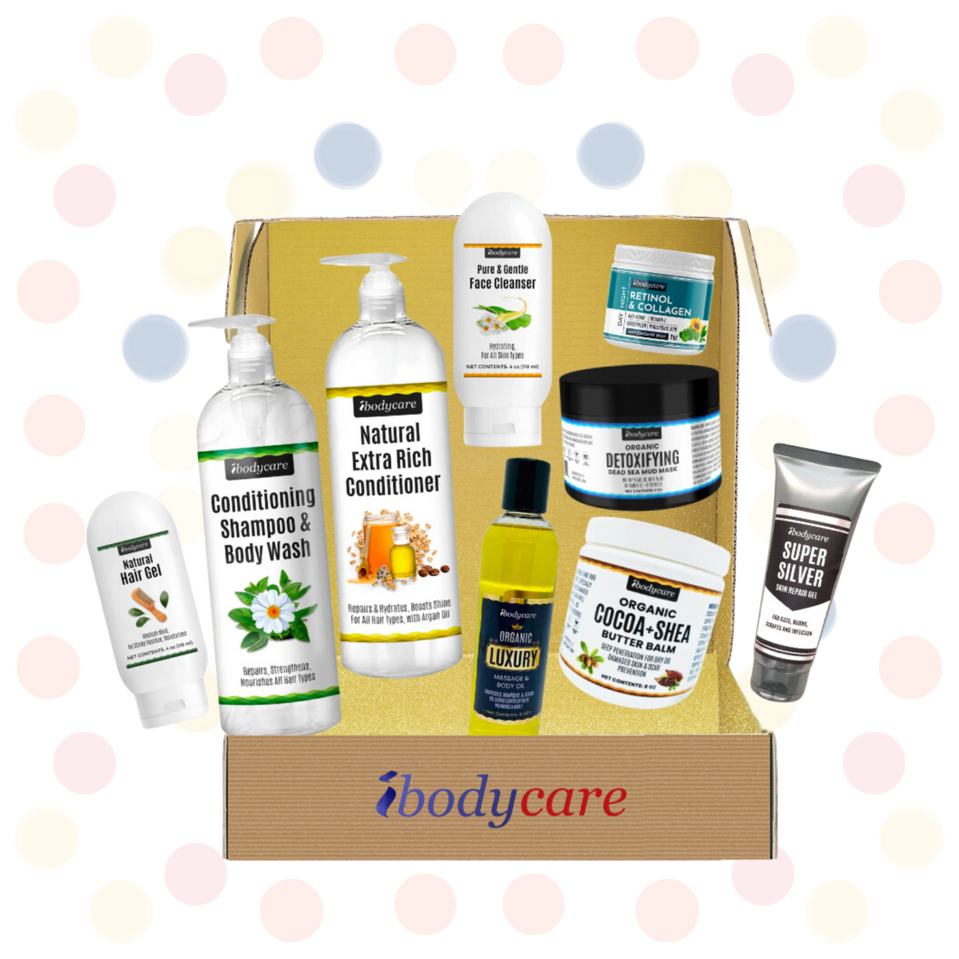 ibodycare Double Bundle with Advanced Glide Arnica and Sage, Luxury Massage and Body Oil, and Lavender Lotion with Shea Butter