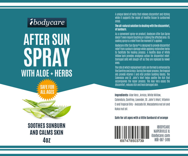 After Sun Spray with Aloe and Herbs, Premium Skin Spray