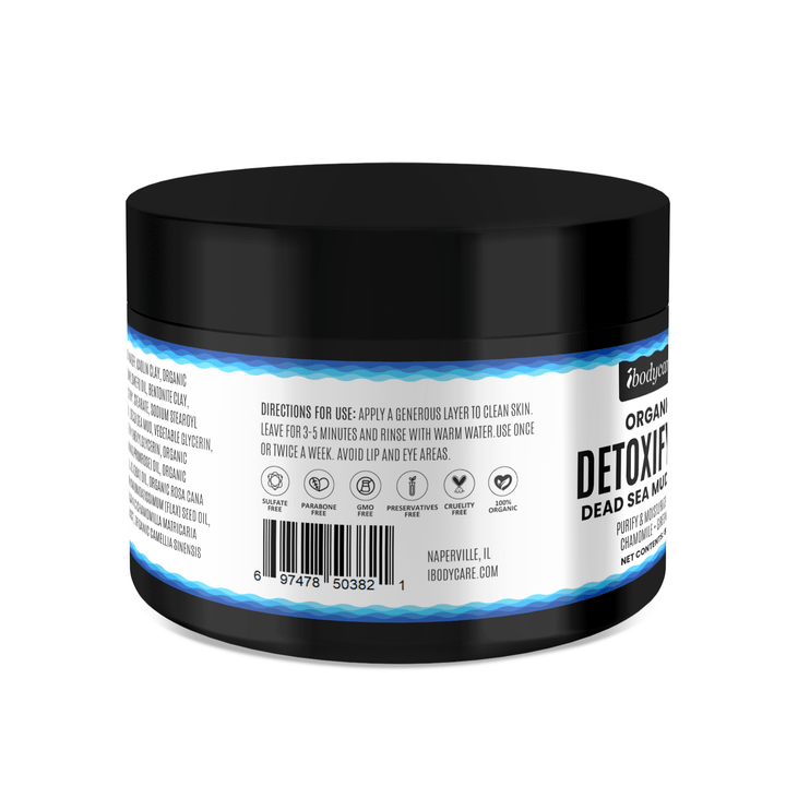 Dead Sea Mud Mask, Detoxifying Organic Blend, 8 oz - ibodycare - ibodycare - Single