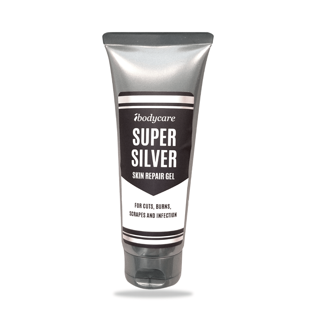 Super Silver Skin Repair Gel with Aloe for Wounds, Burns, Infection and Germ Protection - ibodycare - ibodycare - 4 Ounce