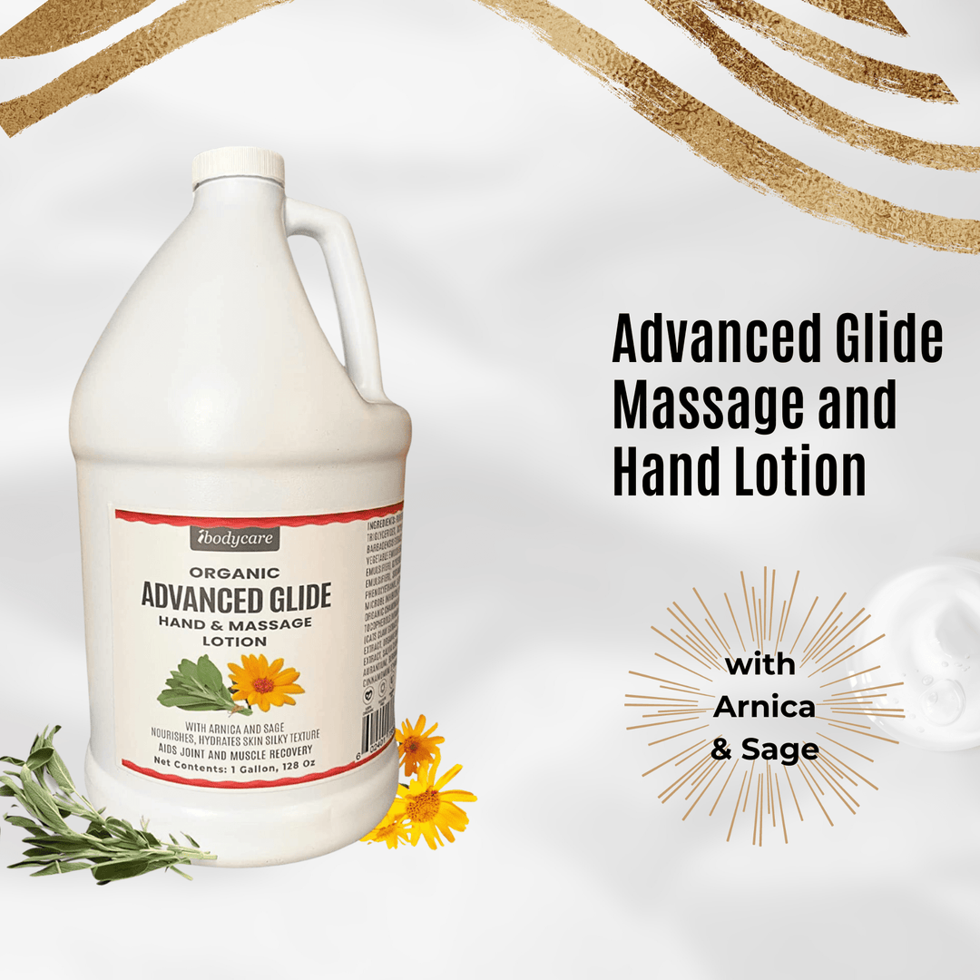 Advanced Glide Organic Hand & Massage Lotion With Arnica And Sage, Gallon 4-Pack Case