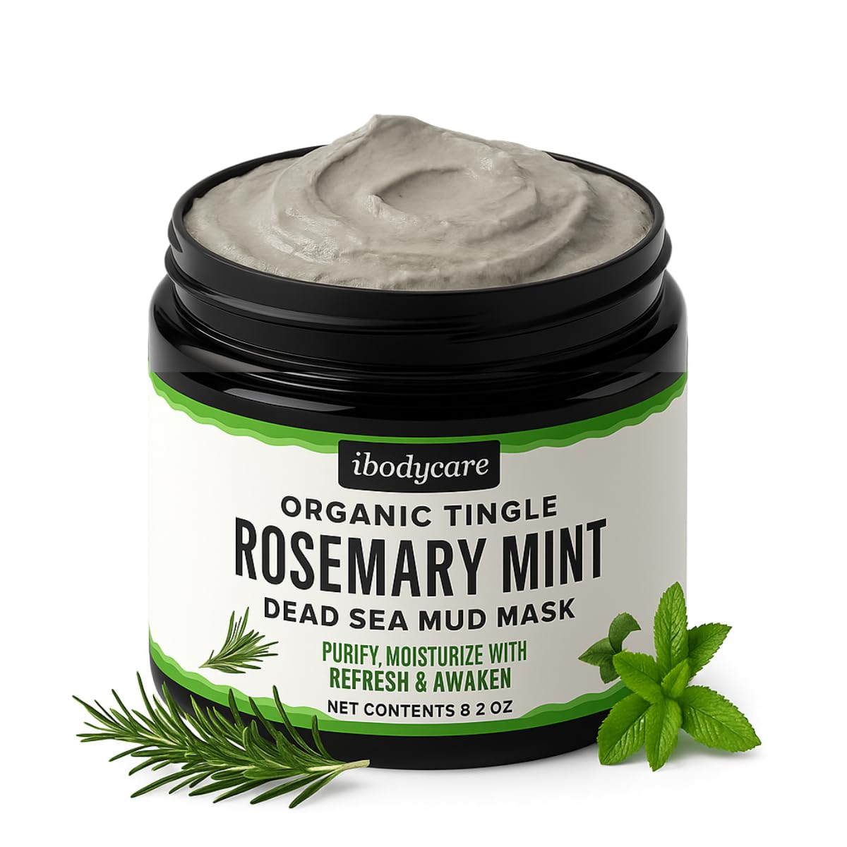 Mint Dead Sea Mud Mask | Paraben-Free | ibodycare