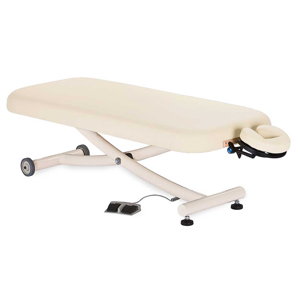 Custom Ellora™ Electric Lift Massage Table Flat Vanilla Creme