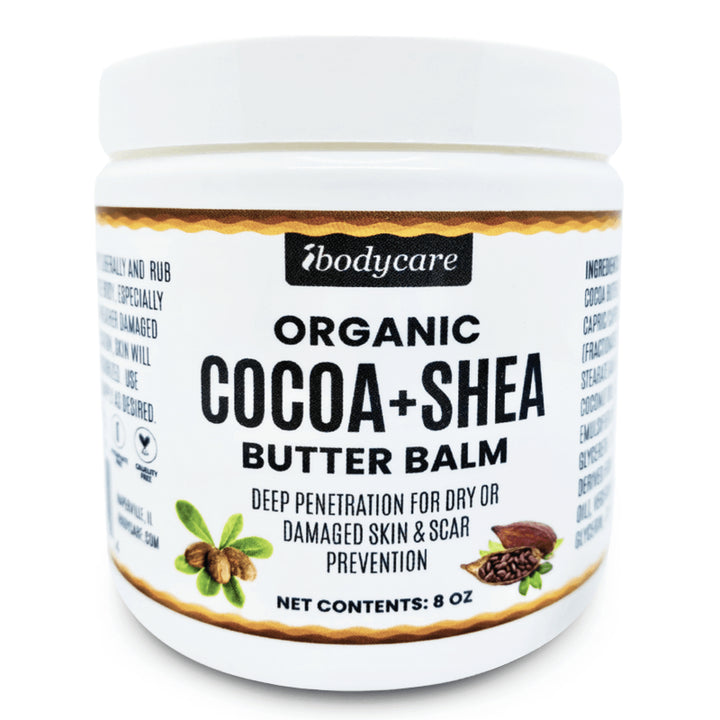 Skin Care - Cocoa + Shea Butter Organic Body Balm, 8 Oz