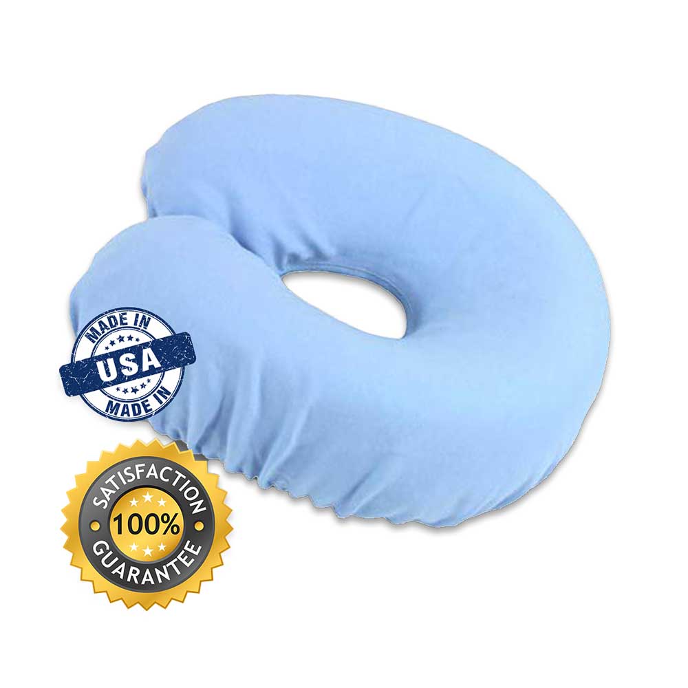 Seamless Fitted Face Cradle Cover - 100% Cotton & Washable - ibodycare - ibodycare - Blue