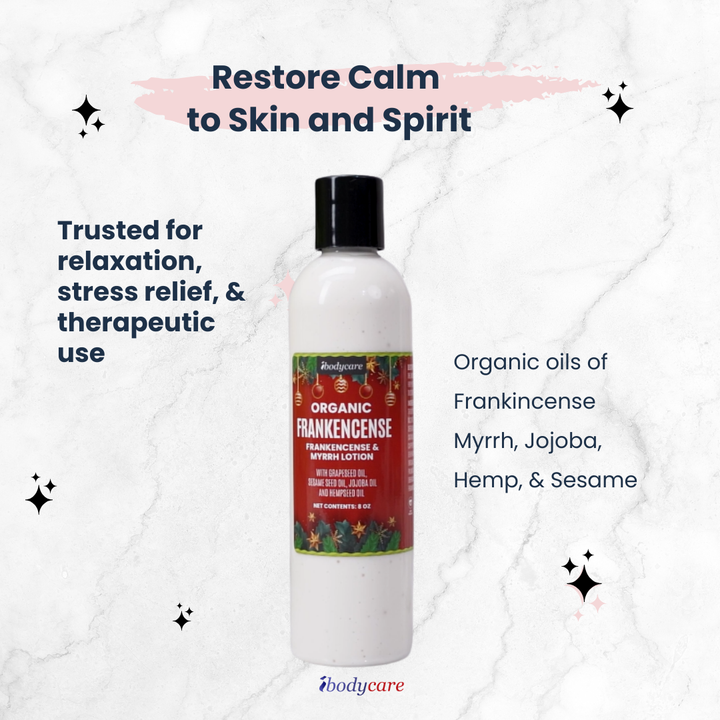 Frankincense and Myrrh Organic Hand, Body and Massage Lotion