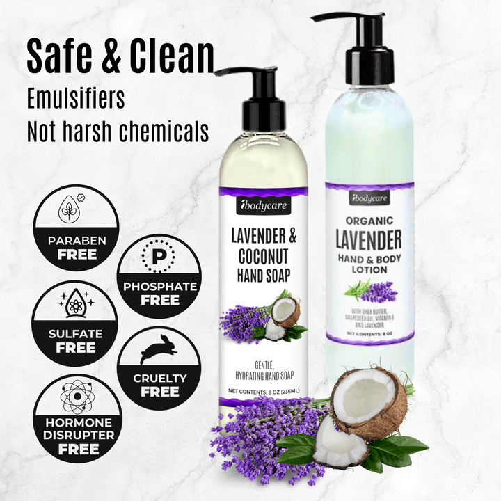 Skin Care - Hand Care Set, Lavender Organic Soap + Lotion