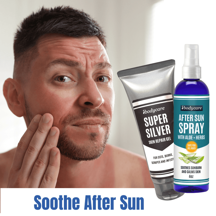 After Sun Aloe + Super Silver Skin Repair Set, 4 Oz Each