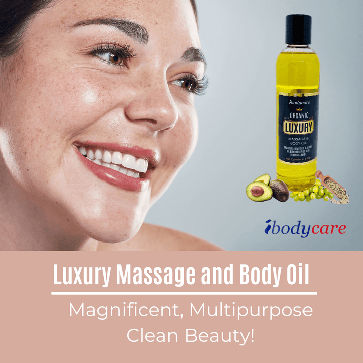 Luxury Organic Face, Body and Massage Oil, 8 oz - ibodycare - ibodycare - Single