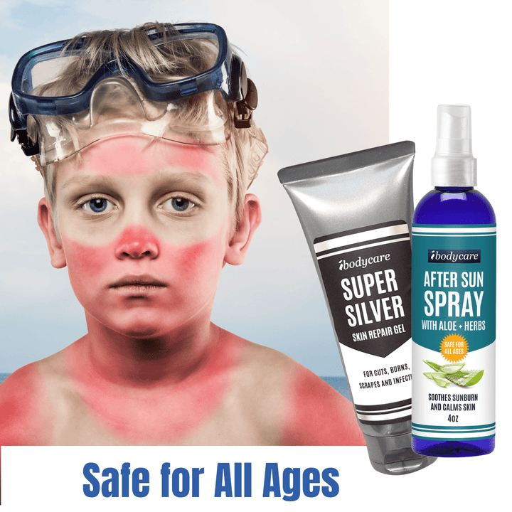 After Sun Aloe + Super Silver Skin Repair Set, 4 Oz Each