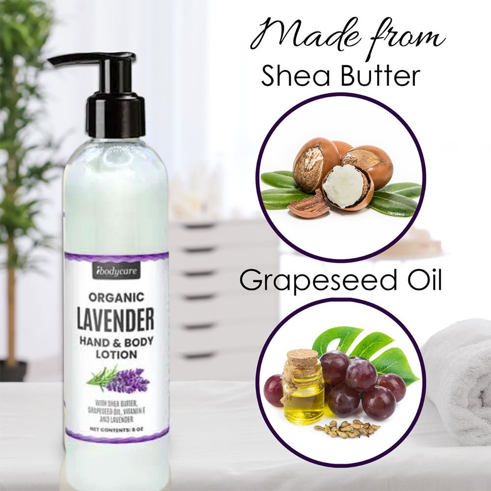 Hand Care Set, Lavender Organic Soap + Lotion-ibodycare