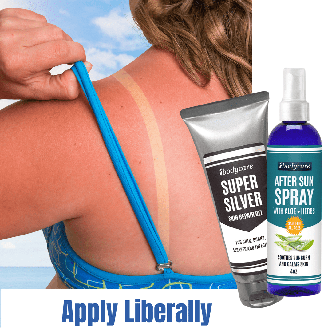 After Sun Aloe + Super Silver Skin Repair Set, 4 Oz Each