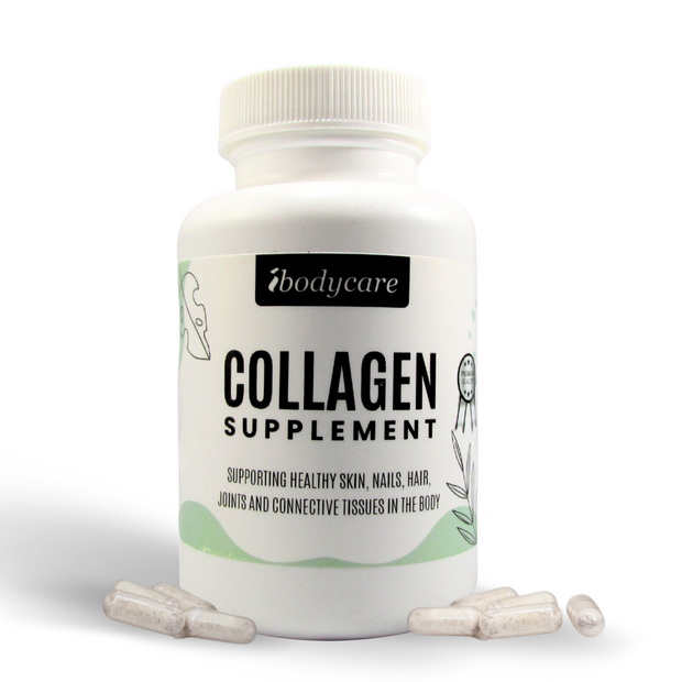 Ibodycare Collagen Supplement – 90-Count Activated Collagen Capsules with Vitamin C