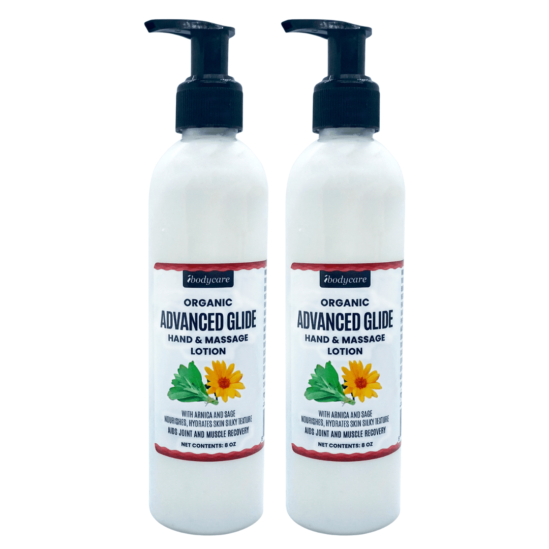 Advanced Glide Organic Hand & Massage Lotion with Arnica and Sage - ibodycare - ibodycare - Two - Pack
