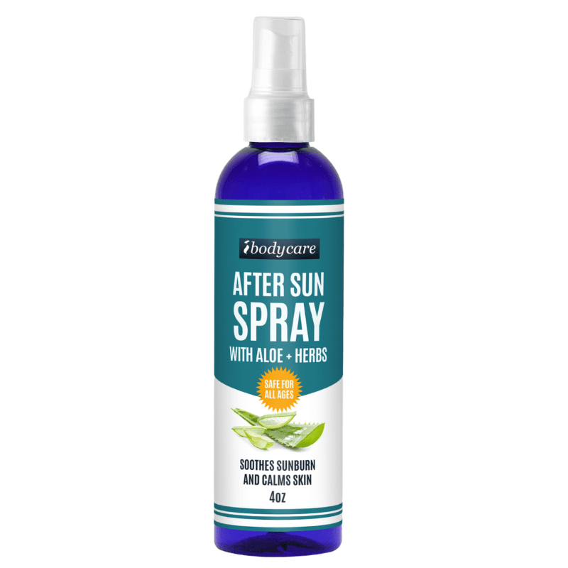 After Sun Spray with Aloe and Herbs, Premium Skin Spray, 4oz - ibodycare - ibodycare - 3 Pack