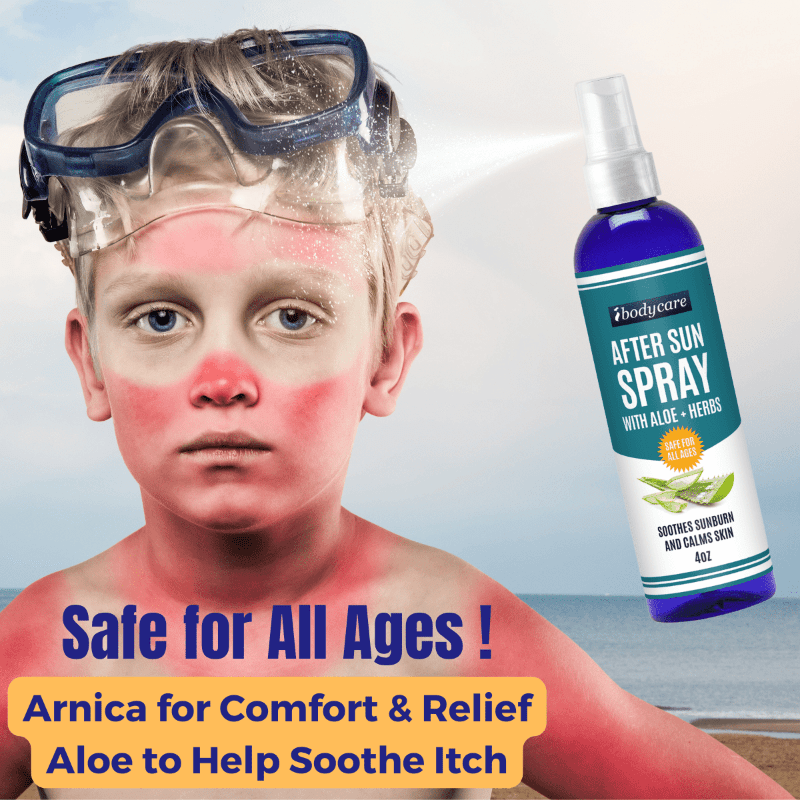 After Sun Spray with Aloe and Herbs, Premium Skin Spray, 4oz - ibodycare - ibodycare - Single 4oz.