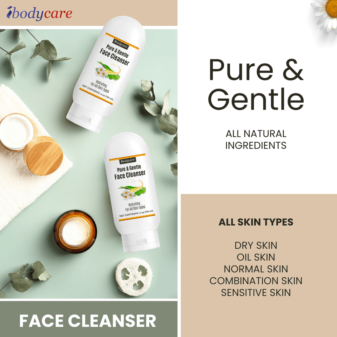 Pure & Gentle Face Cleanser With Aloe And Chamomile, 4 Oz