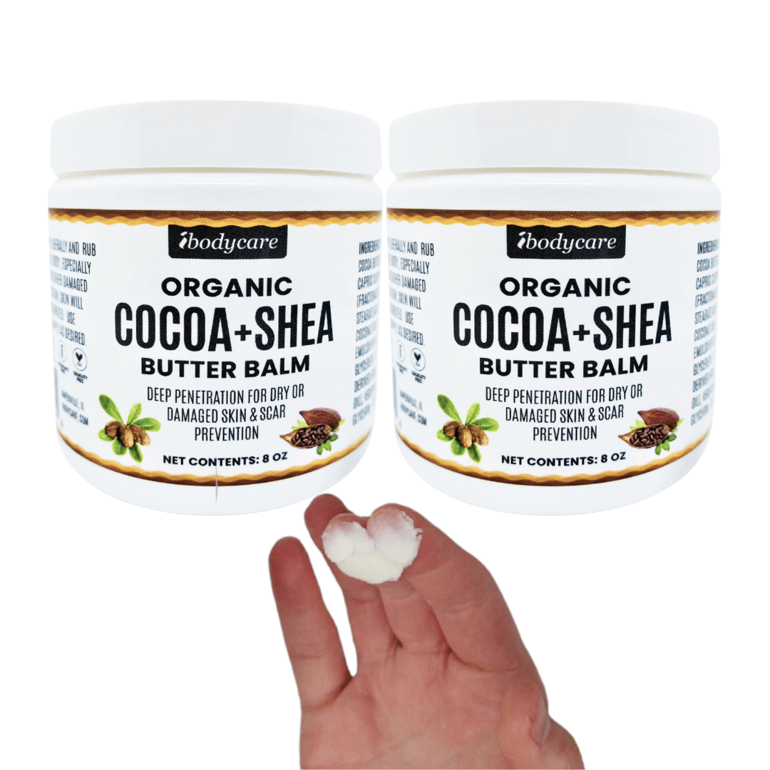 Cocoa + Shea Butter Organic Body Balm, 8 oz - ibodycare - ibodycare - Two - Pack