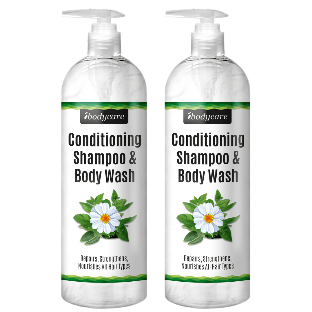 Conditioning Shampoo & Body Wash, Natural Hydrating, for All Hair Types, 16 oz - ibodycare - ibodycare - Two - Pack