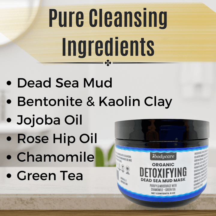 Dead Sea Mud Mask, Detoxifying Organic Blend, 8 oz - ibodycare - ibodycare - Single