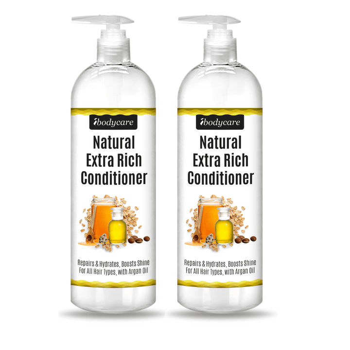 Extra Rich Natural Conditioner, Hydrating, Refining, Safe for Color Treated Hair, 16 - oz - ibodycare - ibodycare - Two - Pack