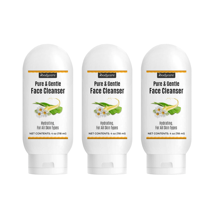 Pure & Gentle Face Cleanser, 4 oz - ibodycare - ibodycare - Three Pack