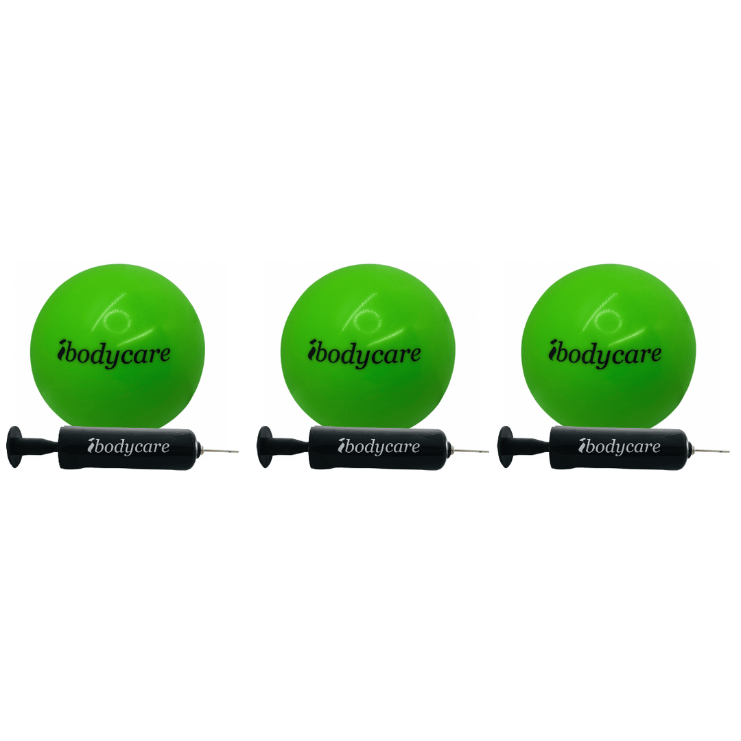 Mini Ball for Pilates, Barre, Stretching and Exercise - Inflatable - ibodycare - ibodycare - Pink with Pump