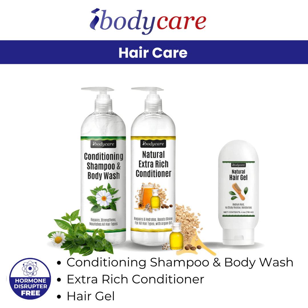 Organic Hair, Face, and Body Care Bundle: Luxurious, Clean Skin and Hair Care for the Whole Family - ibodycare - ibodycare - Hair & Face Care Bundle