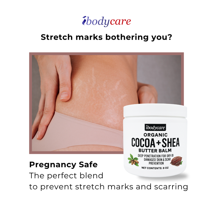 Cocoa + Shea Butter Organic Body Balm, 8 oz