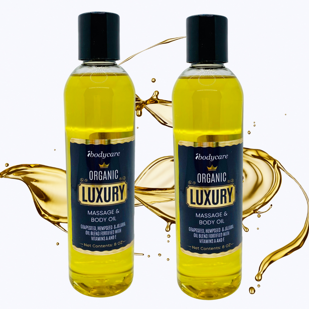 Luxury Organic Face, Body and Massage Oil, 8 oz