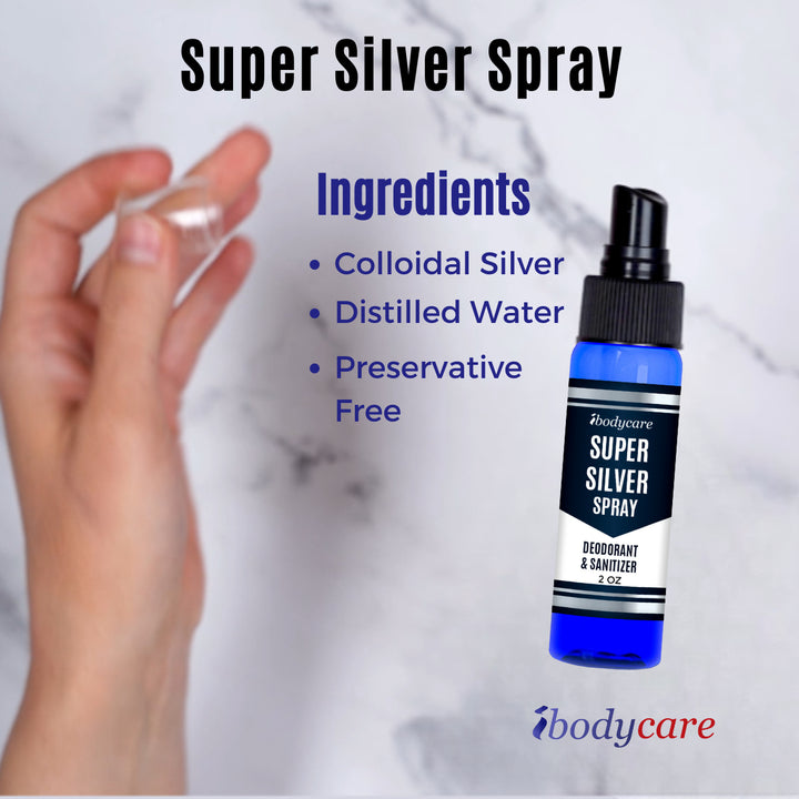 Super Silver Travel & Deodorant Spray, 2 Oz