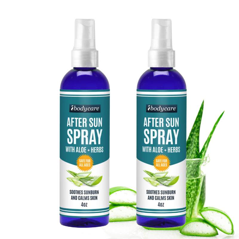 After Sun Spray with Aloe and Herbs, Premium Skin Spray, 4oz - ibodycare - ibodycare - 2 Pack