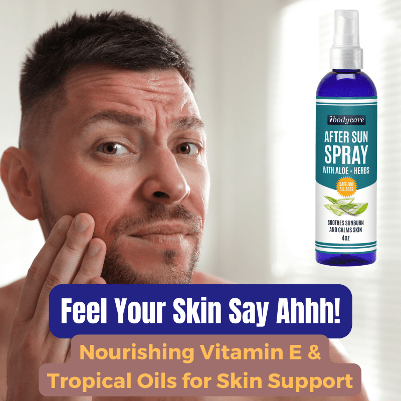 After Sun Spray with Aloe and Herbs, Premium Skin Spray, 4oz - ibodycare - ibodycare - Single 4oz.