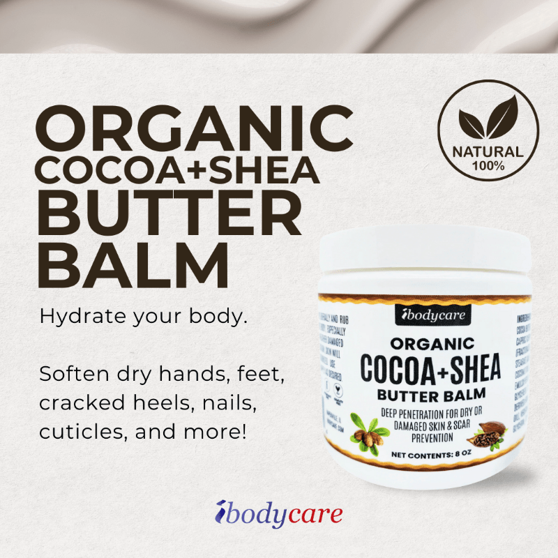 Cocoa + Shea Butter Organic Body Balm, 8 oz - ibodycare - ibodycare - Single