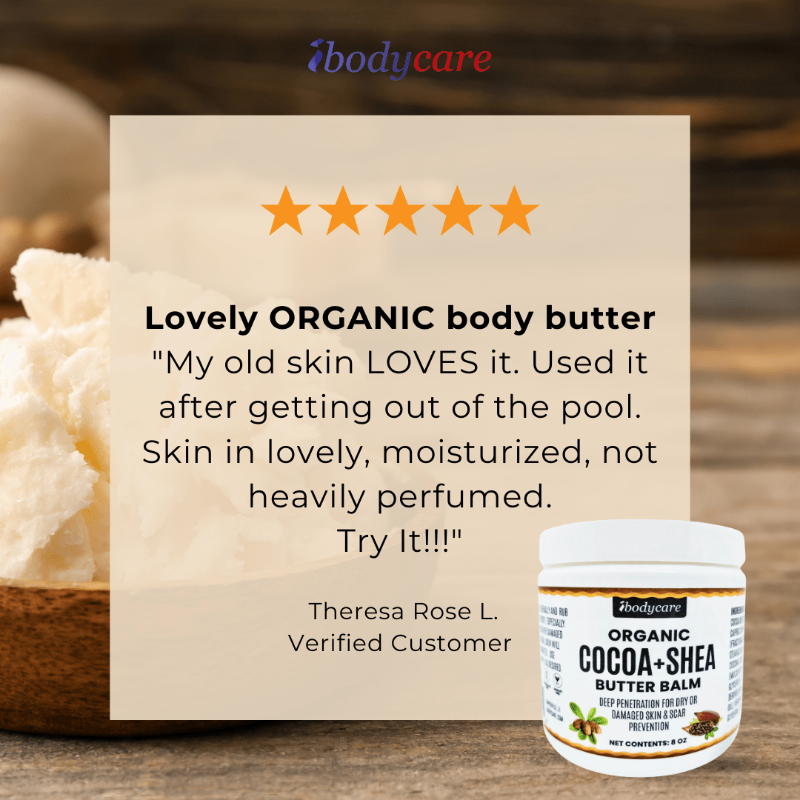 Cocoa + Shea Butter Organic Body Balm, 8 oz - ibodycare - ibodycare - Single