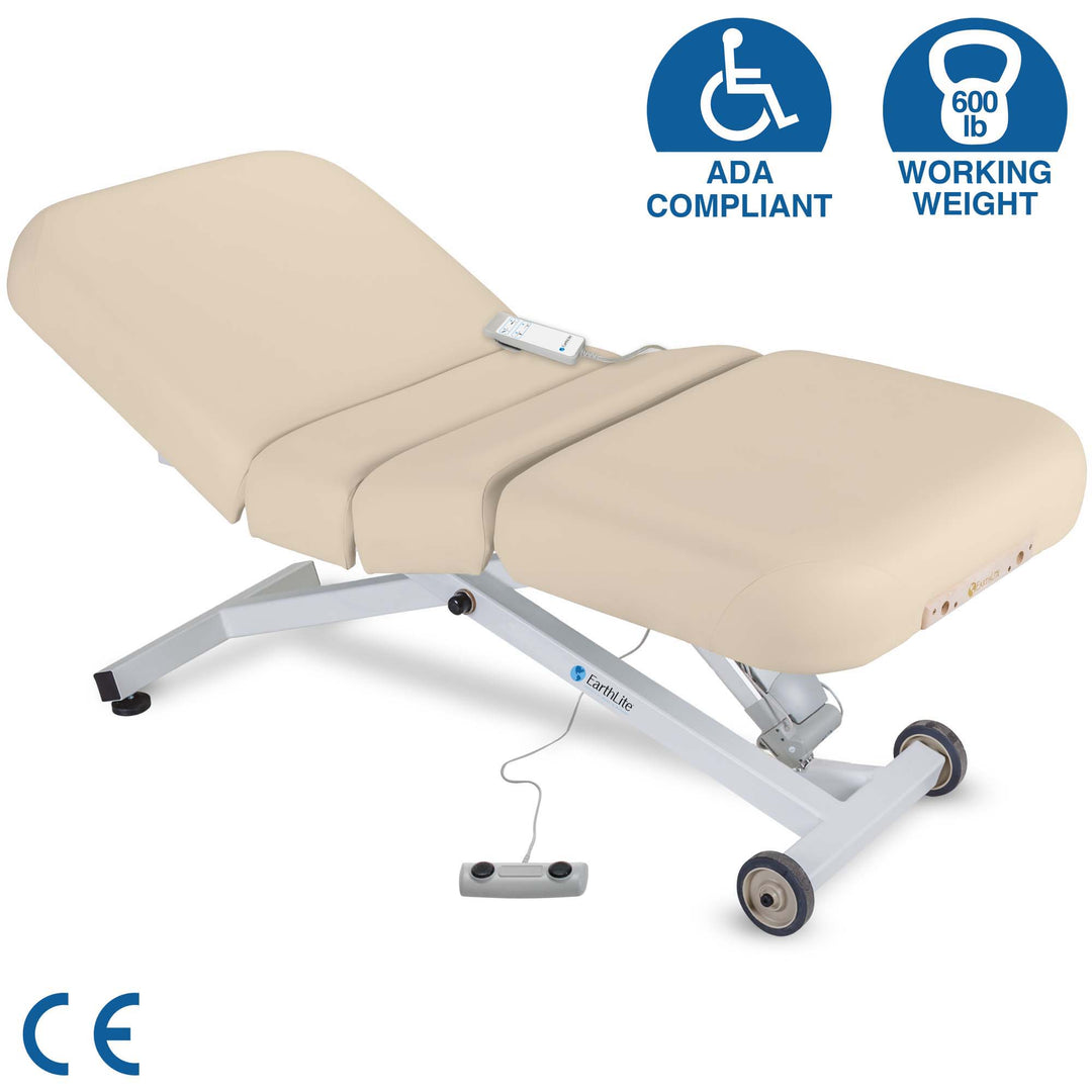 Ellora™ Custom Electric Lift Massage Table - Flat, Manual Tilt, Electric Tilt, Salon & Vista Options | 2-4 Week Lead Time | ADA Compliant | Pro-Plush™ Cushioning