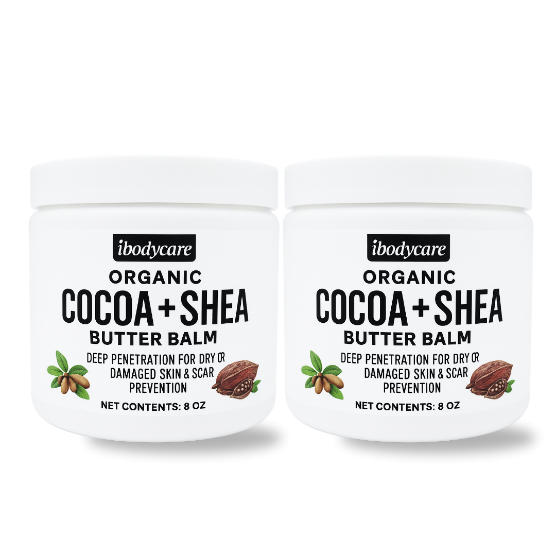 ibodycare cocoa butter body balm organic natural ingredients label