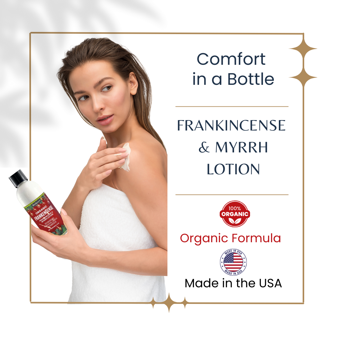 ibodycare Frankincense and Myrrh Organic Hand, Body and Massage Lotion Organic