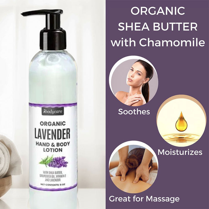 Lavender Organic Hand, Body and Massage Lotion-ibodycare