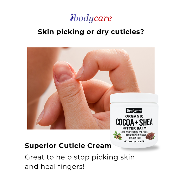 ibodycare organic body balm cocoa butter shea butter BPA free packaging made in USA