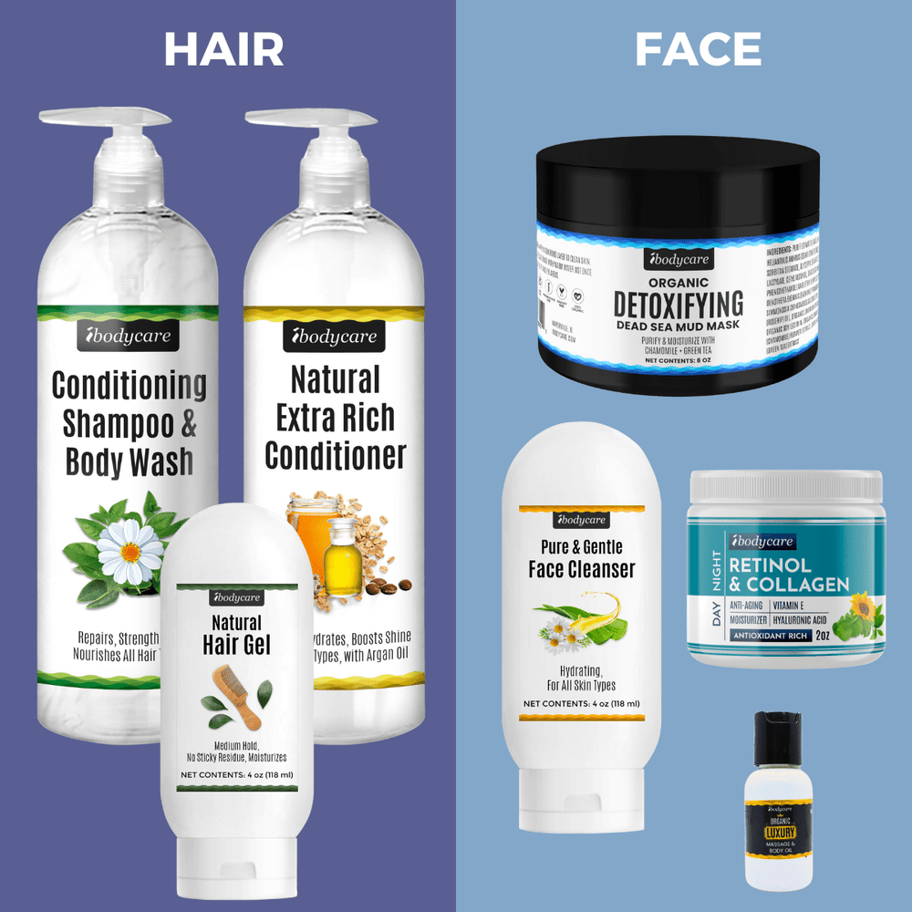 Organic Hair, Face, And Body Care Bundle: Luxurious, Clean Skin And Hair Care For The Whole Family