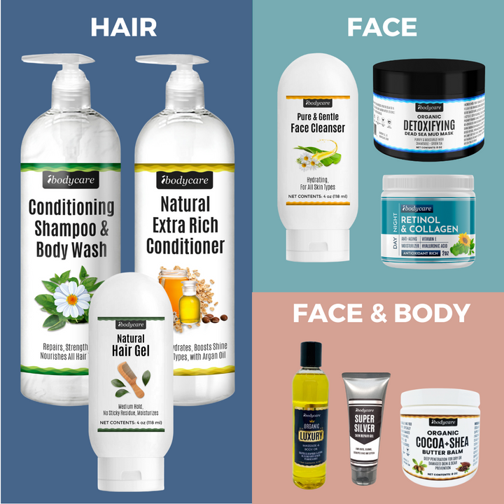 Natural Hair, Face and Body Bundle, Get Clean Products Fast!