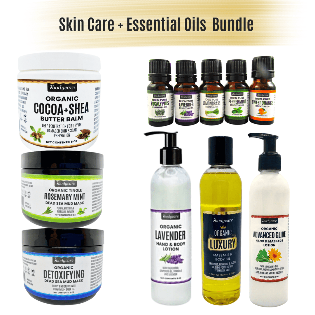 Organic Skincare and Essential Oils Bundle: Hydrate, Detox & Energize - ibodycare - ibodycare - 