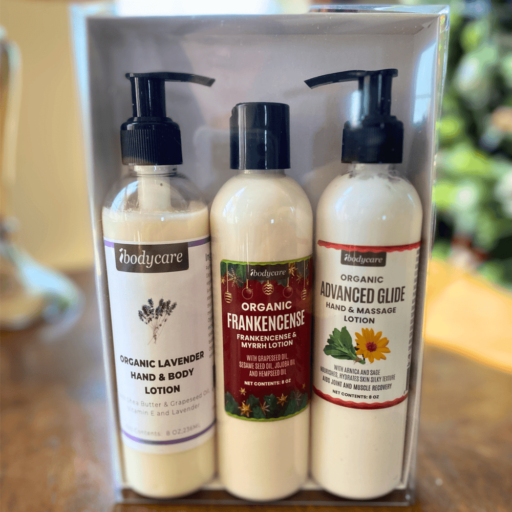 Skin Care - 3 Lotion Gift Box: Advanced Glide, Lavender, Frankincense And Myrrh